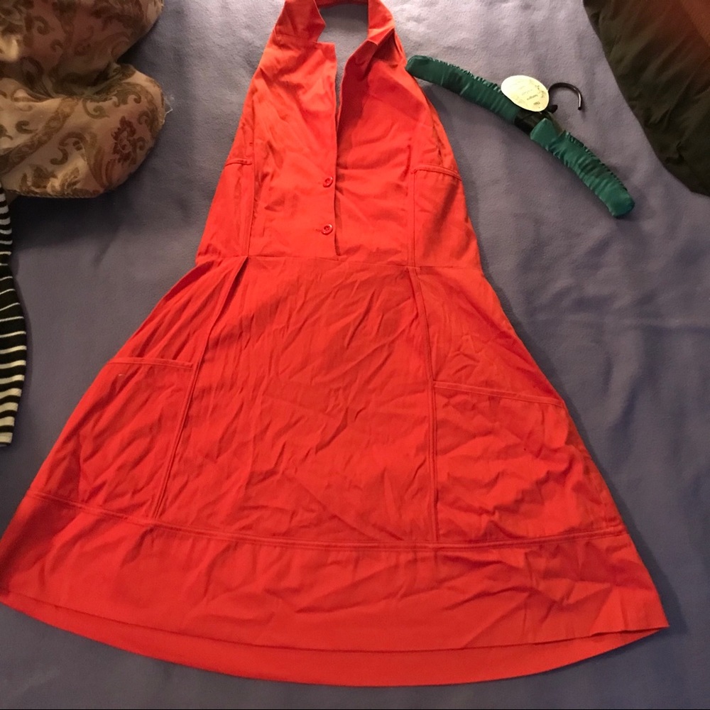 Deep orange dress